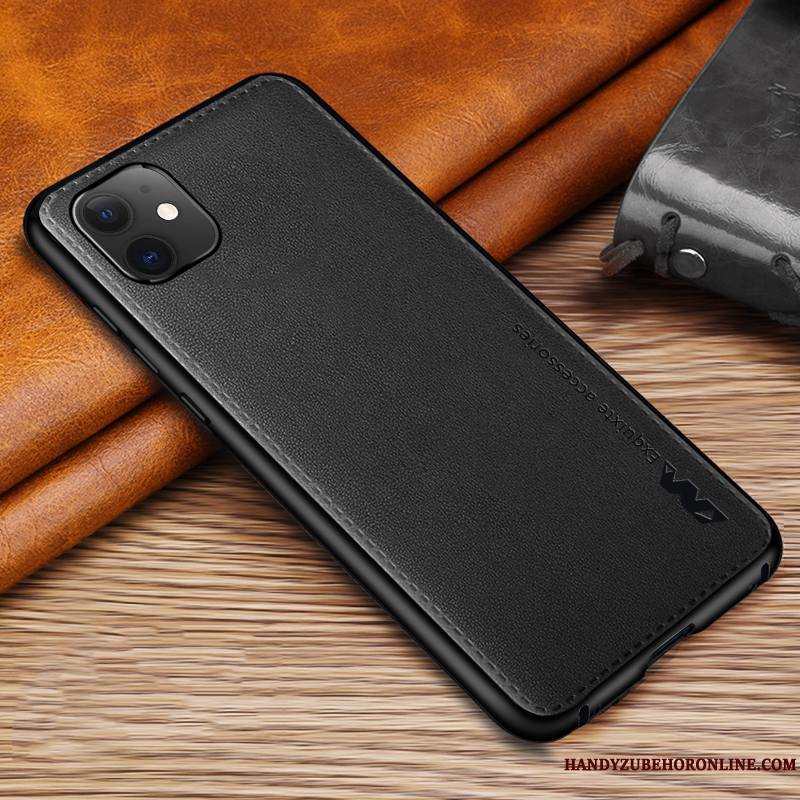 iPhone 11 Légère Étui En Cuir Coque De Téléphone Invisible Silicone Noir Très Mince