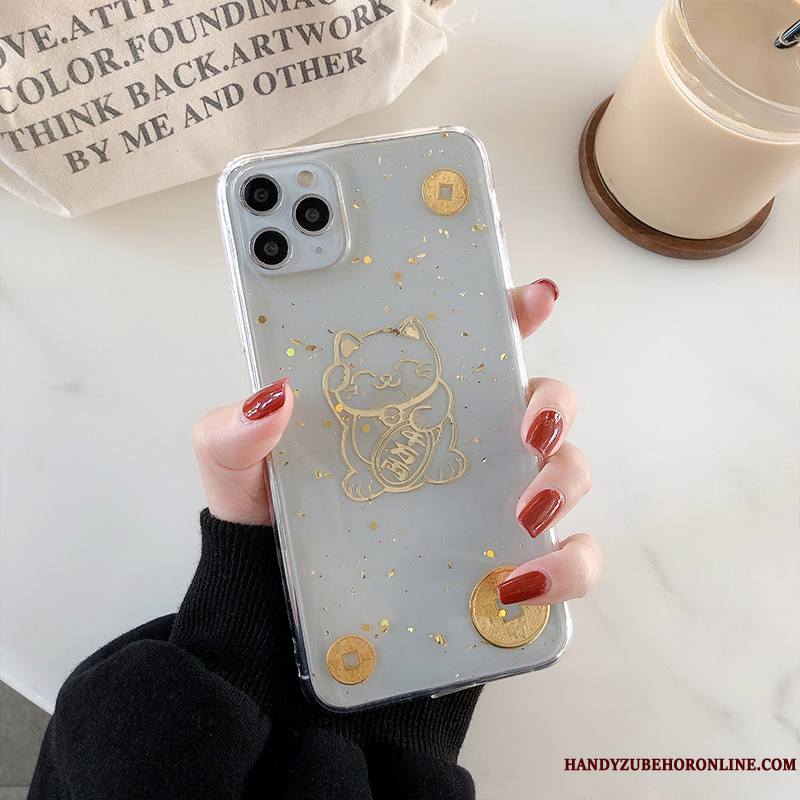 iPhone 11 Pro Chanceux Transparent Nouveau Coque Tendance Incassable Richesse