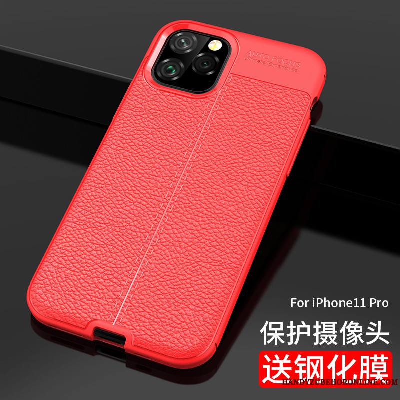 iPhone 11 Pro Coque Business Luxe Silicone Nouveau Marque De Tendance Personnalité Net Rouge