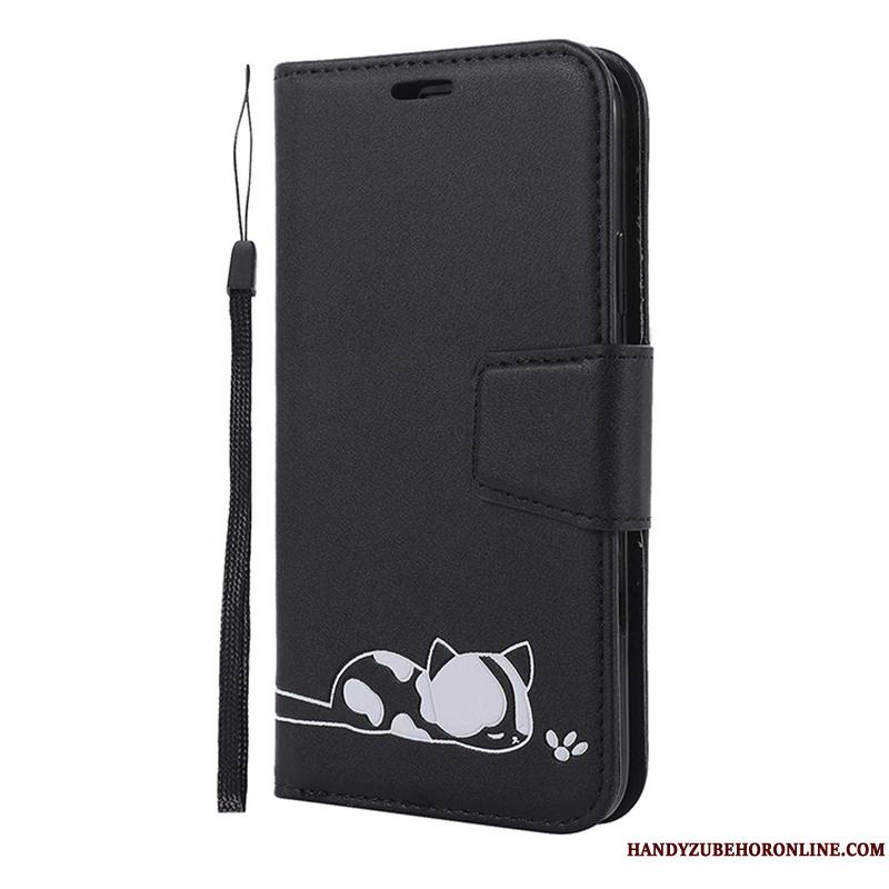 iPhone 11 Pro Coque De Téléphone Dessin Animé Housse Rouge Portefeuille Étui En Cuir