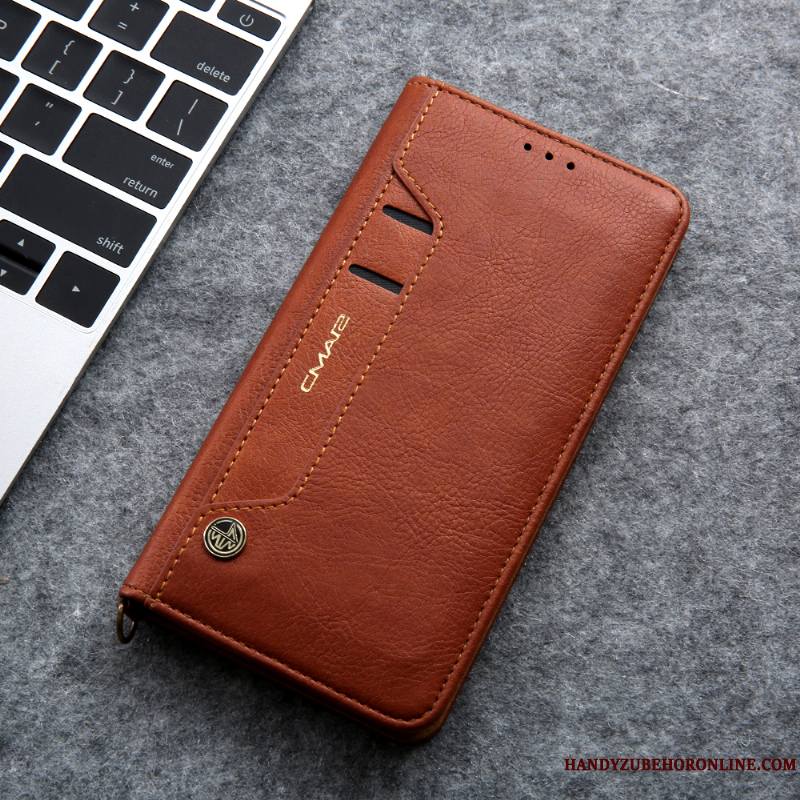 iPhone 11 Pro Coque De Téléphone Housse Rouge Tout Compris Portefeuille Incassable Étui En Cuir