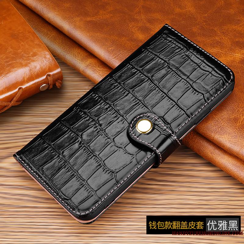 iPhone 11 Pro Coque De Téléphone Nouveau Cuir Véritable Étui En Cuir Crocodile Modèle Portefeuille Clamshell