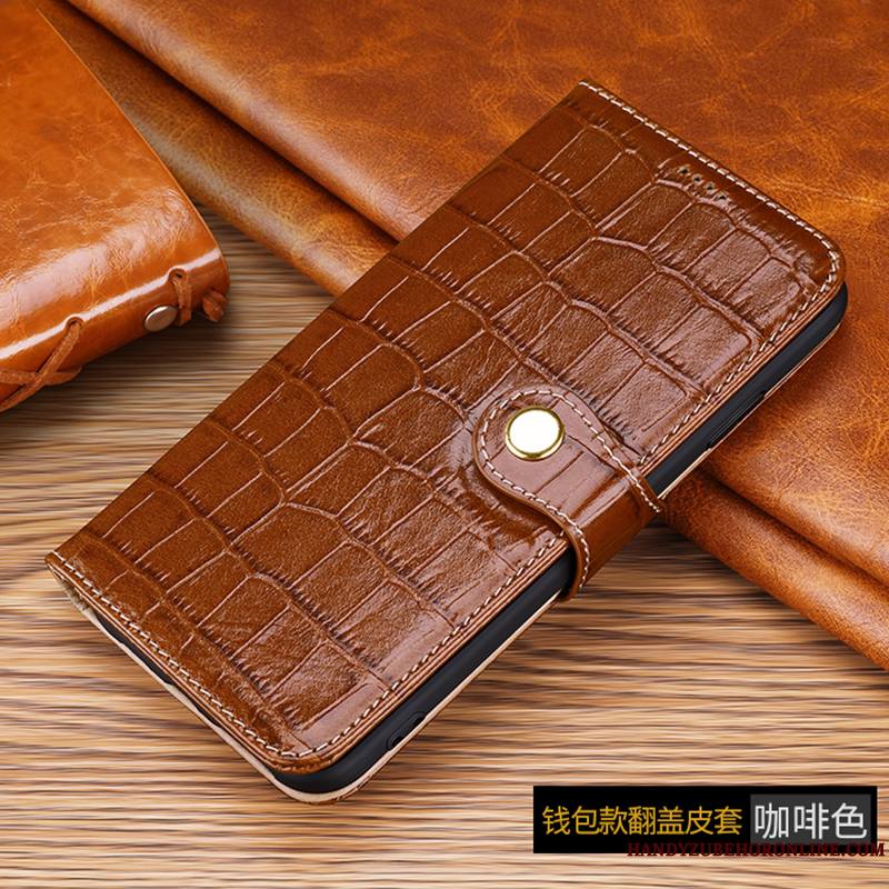 iPhone 11 Pro Coque De Téléphone Nouveau Cuir Véritable Étui En Cuir Crocodile Modèle Portefeuille Clamshell