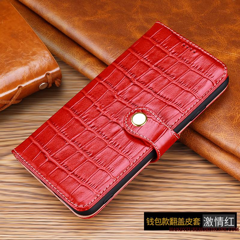 iPhone 11 Pro Coque De Téléphone Nouveau Cuir Véritable Étui En Cuir Crocodile Modèle Portefeuille Clamshell