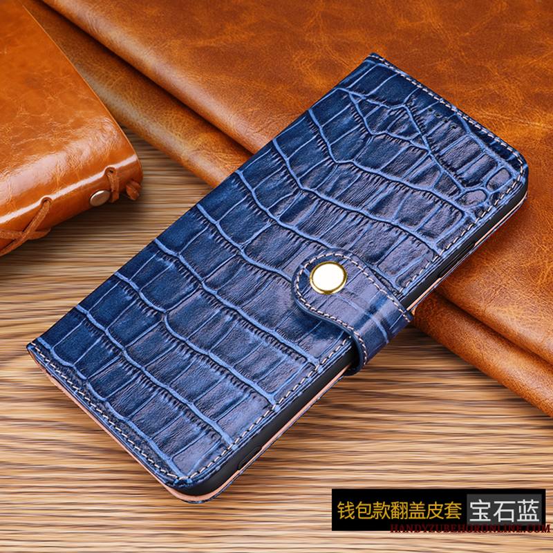 iPhone 11 Pro Coque De Téléphone Nouveau Cuir Véritable Étui En Cuir Crocodile Modèle Portefeuille Clamshell