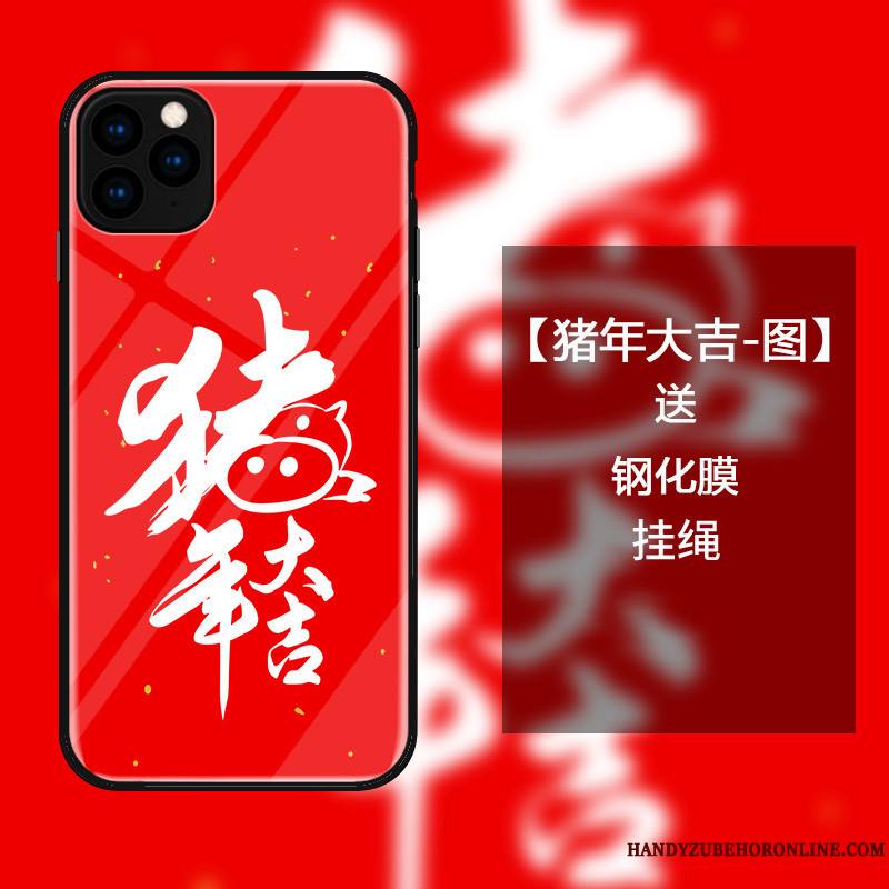 iPhone 11 Pro Coque De Téléphone Protection Rouge Verre Incassable Étui Tout Compris