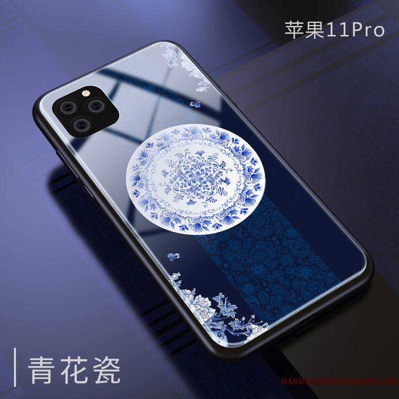 iPhone 11 Pro Coque De Téléphone Étui Protection Tout Compris Style Chinois Verre Silicone