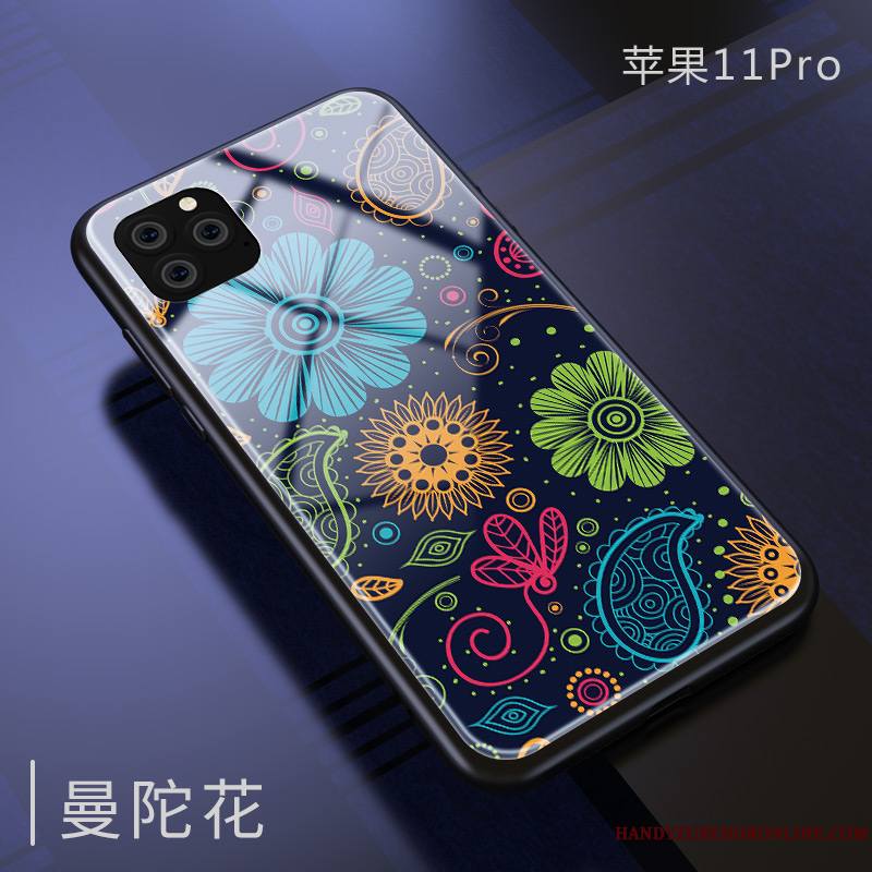 iPhone 11 Pro Coque De Téléphone Étui Protection Tout Compris Style Chinois Verre Silicone