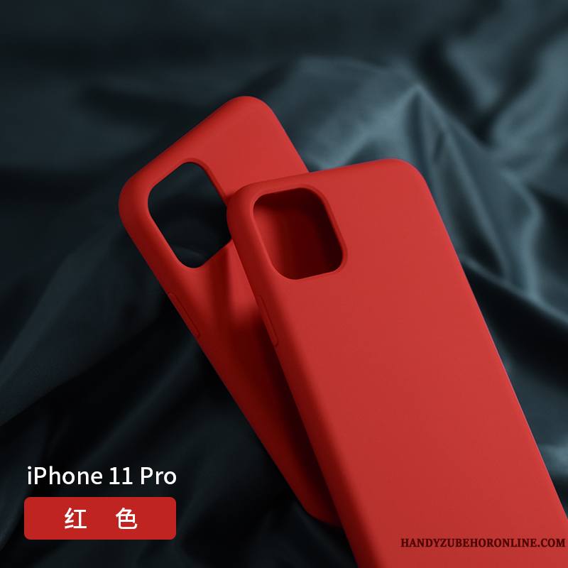 iPhone 11 Pro Coque Incassable Vert Foncé Étui Fluide Doux Net Rouge Tout Compris Violet