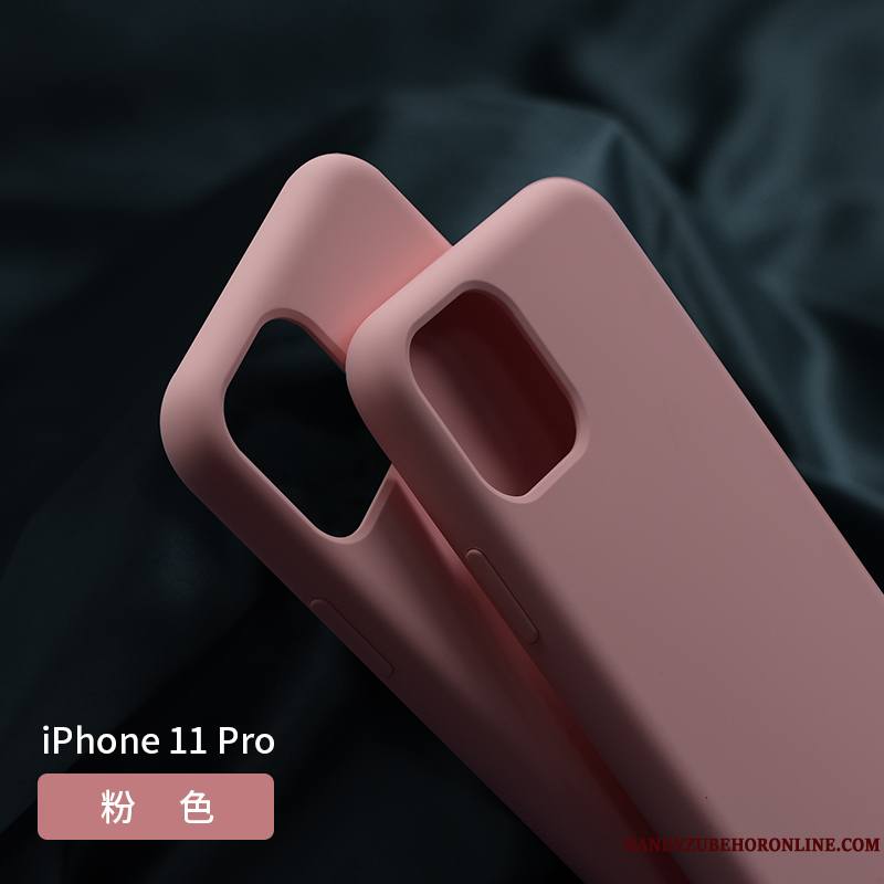 iPhone 11 Pro Coque Incassable Vert Foncé Étui Fluide Doux Net Rouge Tout Compris Violet