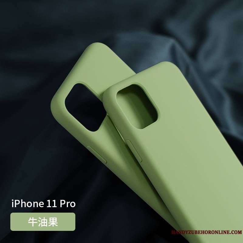 iPhone 11 Pro Coque Incassable Vert Foncé Étui Fluide Doux Net Rouge Tout Compris Violet