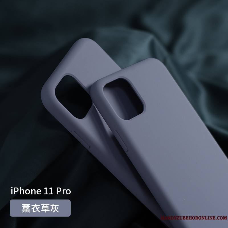 iPhone 11 Pro Coque Incassable Vert Foncé Étui Fluide Doux Net Rouge Tout Compris Violet