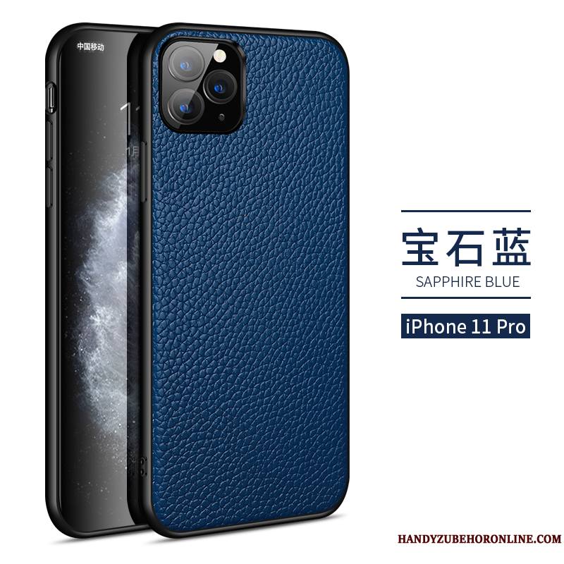 iPhone 11 Pro Coque Luxe Nouveau Noir Qualité Étui En Cuir Incassable