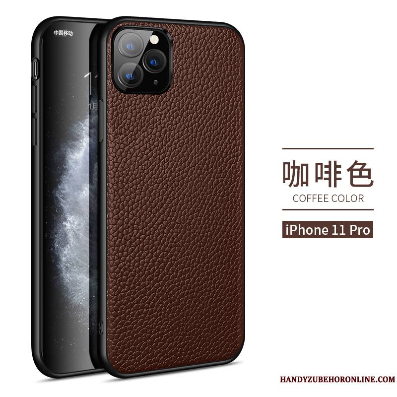 iPhone 11 Pro Coque Luxe Nouveau Noir Qualité Étui En Cuir Incassable