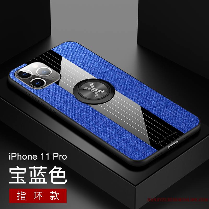 iPhone 11 Pro Coque Net Rouge Anneau Silicone Protection Support Tout Compris Personnalité