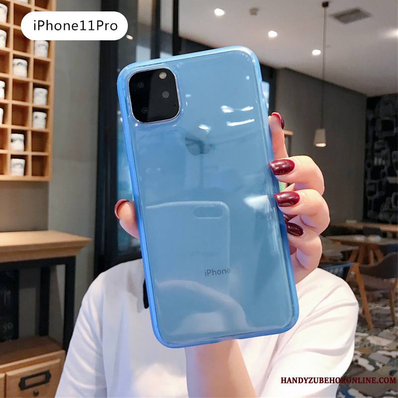 iPhone 11 Pro Coque Personnalité Protection Blanc Silicone Fluide Doux Simple Incassable