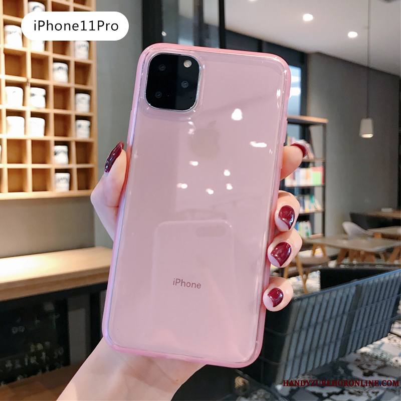 iPhone 11 Pro Coque Personnalité Protection Blanc Silicone Fluide Doux Simple Incassable