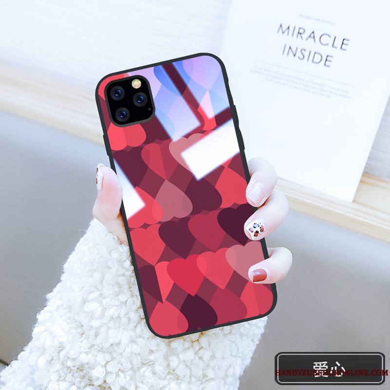 iPhone 11 Pro Coque Vert Personnalité Très Mince Ornements Suspendus Incassable Luxe Net Rouge