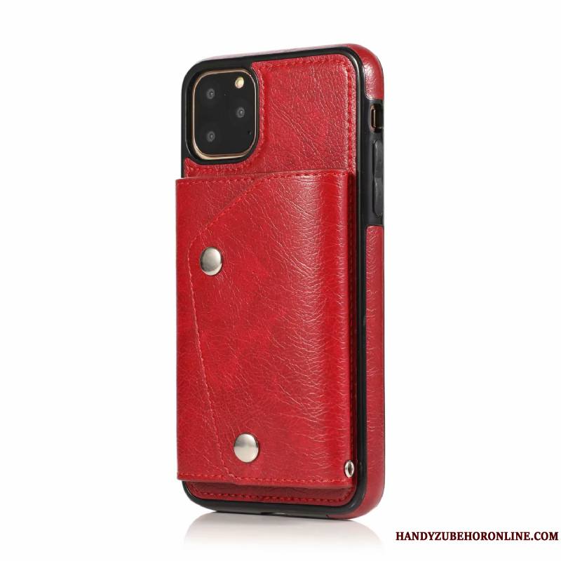 iPhone 11 Pro Coque Étui En Cuir Tout Compris Ornements Suspendus Personnalité Créatif Marque De Tendance Sac Carte