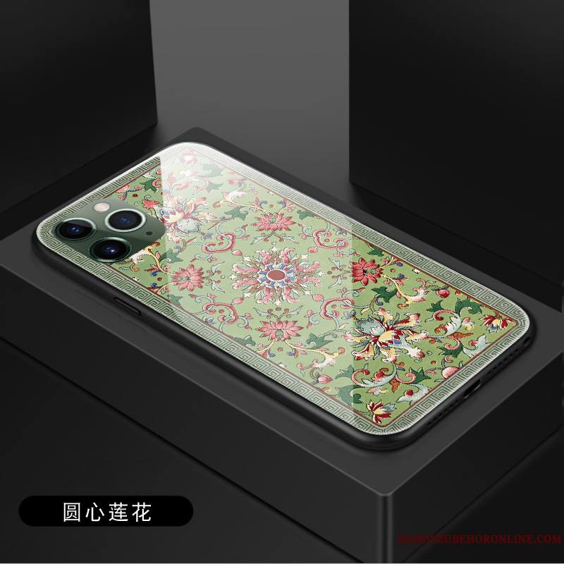 iPhone 11 Pro Max Coque De Téléphone Personnalisé Net Rouge Style Chinois Modèle Fleurie Marque De Tendance Créatif