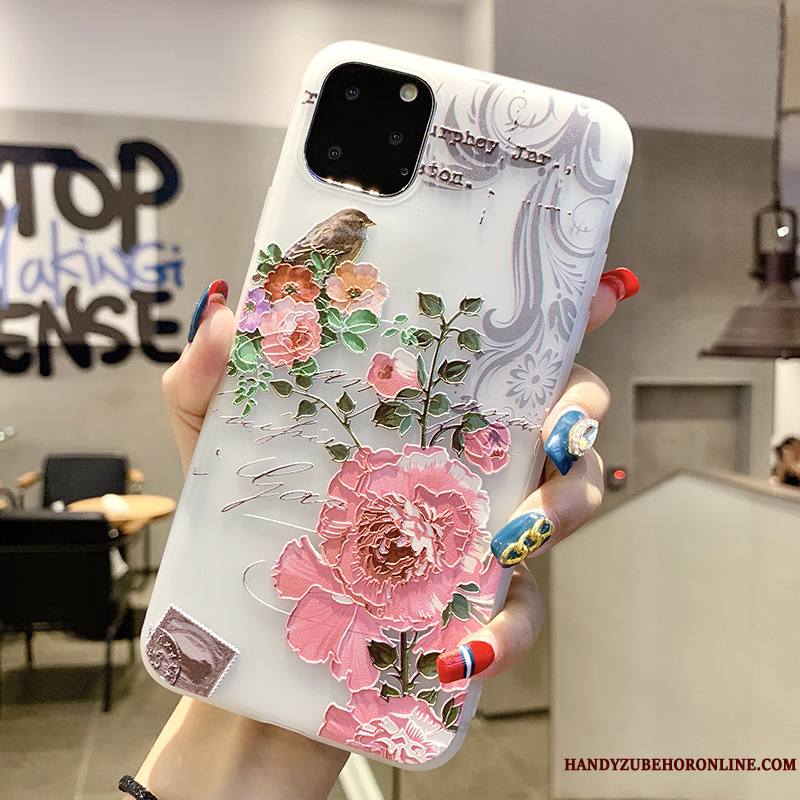 iPhone 11 Pro Max Coque De Téléphone Style Chinois Tendance Nouveau Tout Compris Protection Délavé En Daim