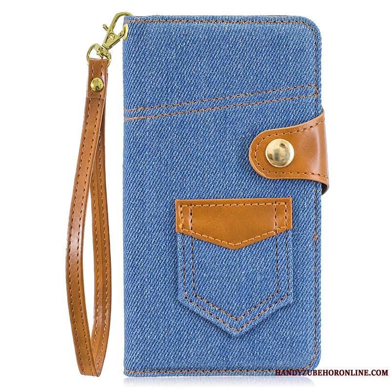 iPhone 11 Pro Max Coque De Téléphone Tout Compris Protection Bleu Clamshell Étui En Cuir Denim