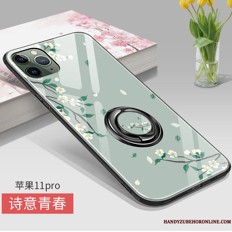 iPhone 11 Pro Max Coque Incassable Marque De Tendance Personnalité Rose Support Créatif