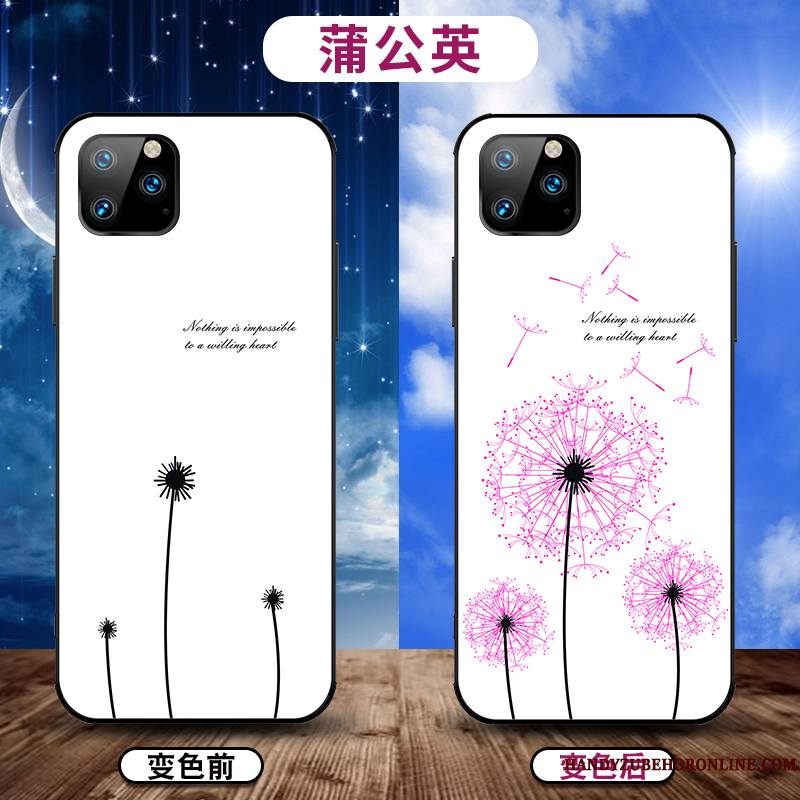 iPhone 11 Pro Max Créatif Blanc Coque Très Mince Incassable Violet Marque De Tendance