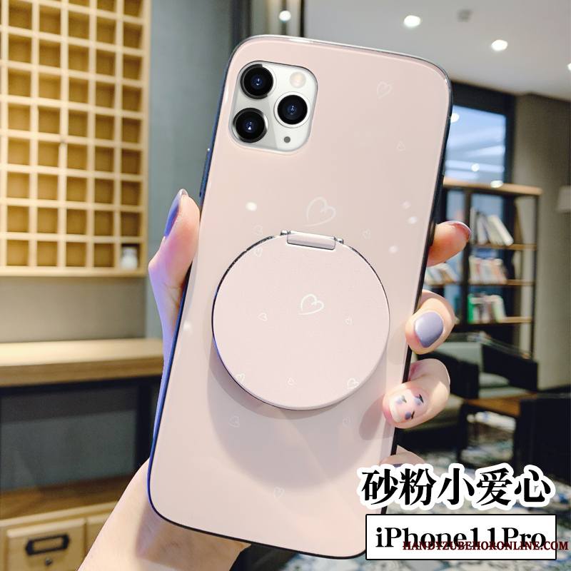 iPhone 11 Pro Max Créatif Rose Personnalité Étui Coque De Téléphone Tout Compris Tendance