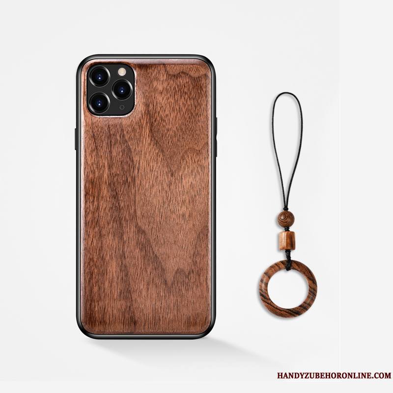 iPhone 11 Pro Max Délavé En Daim Nouveau Coque De Téléphone Tout Compris En Bois Silicone Soie