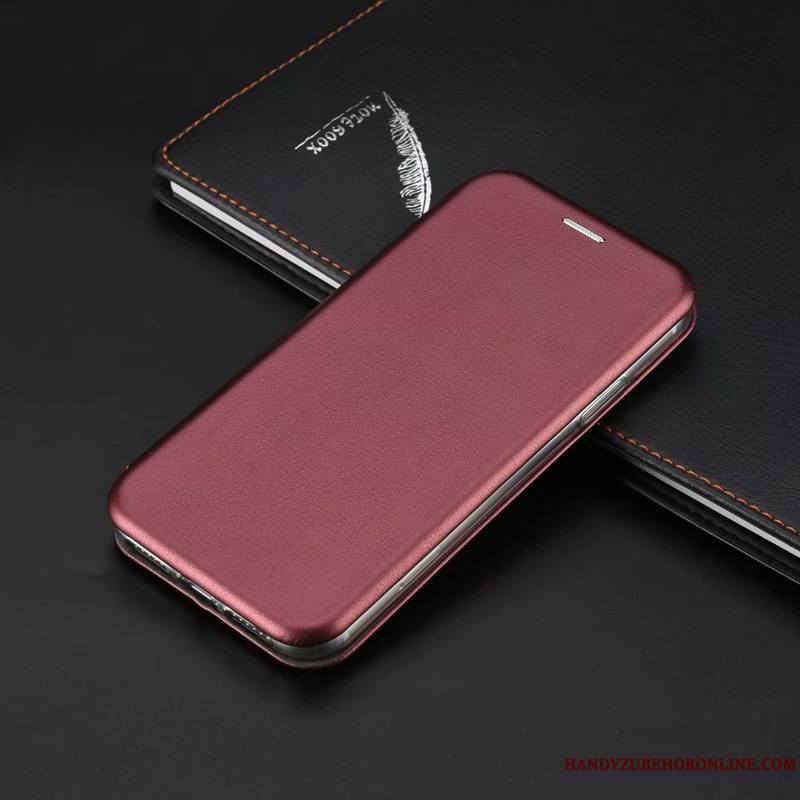 iPhone 11 Pro Max Housse Incassable Coque Téléphone Portable Simple Étui En Cuir Protection