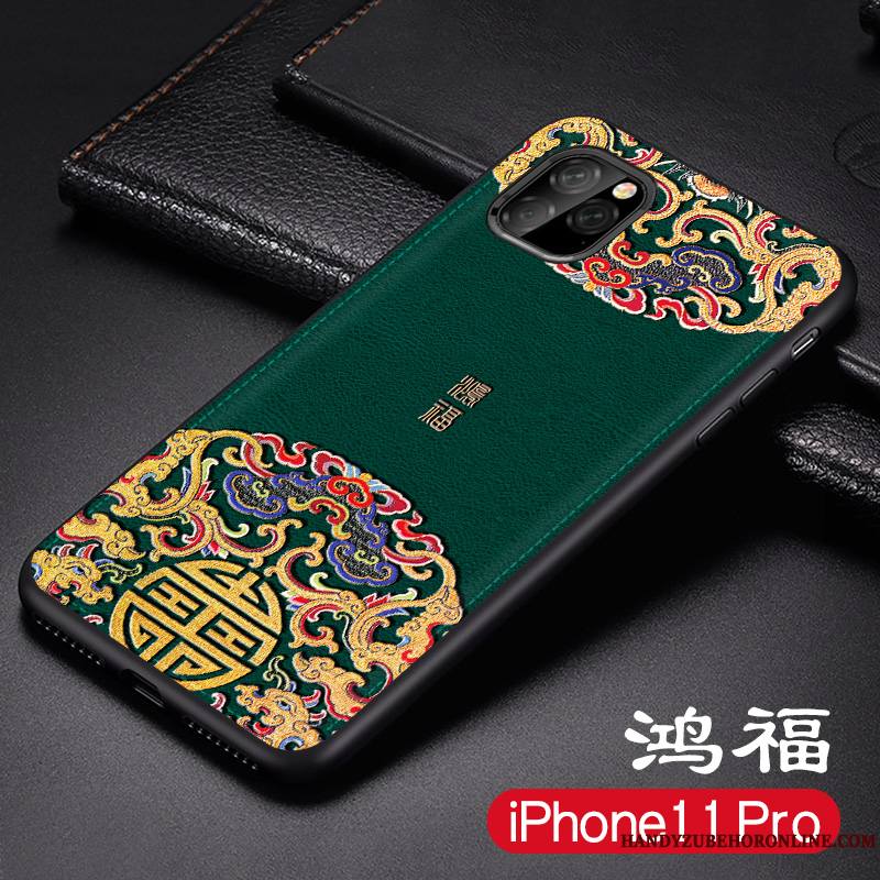 iPhone 11 Pro Max Incassable Tendance Étui En Cuir Silicone Coque De Téléphone Nouveau Délavé En Daim