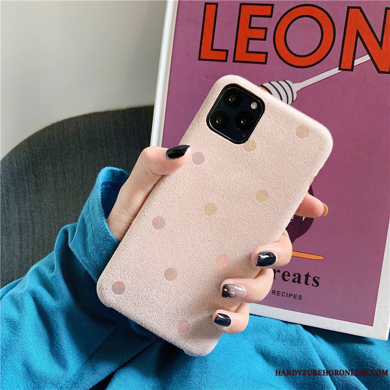 iPhone 11 Pro Max Jaune Protection Étui Nouveau Flanelle Vintage Coque De Téléphone