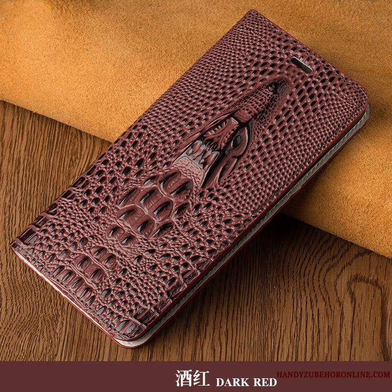 iPhone 11 Pro Max Marron Protection Personnalité Carte Cuir Véritable Coque De Téléphone Luxe