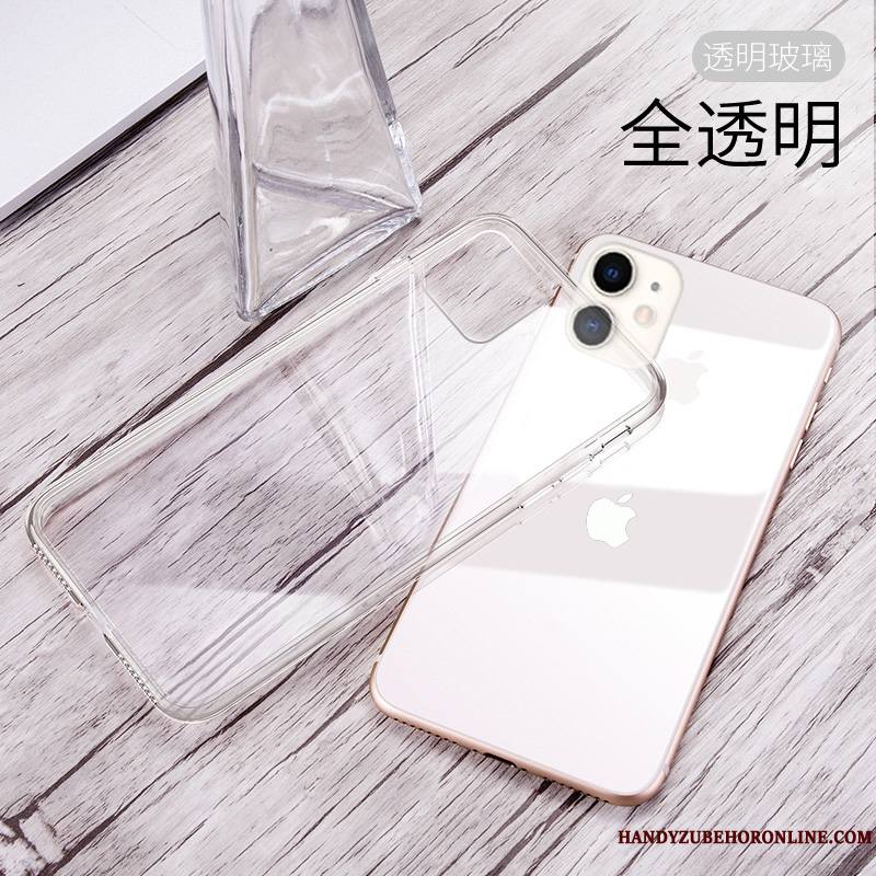 iPhone 11 Pro Max Noir Transparent Étui Incassable Coque De Téléphone Simple Verre
