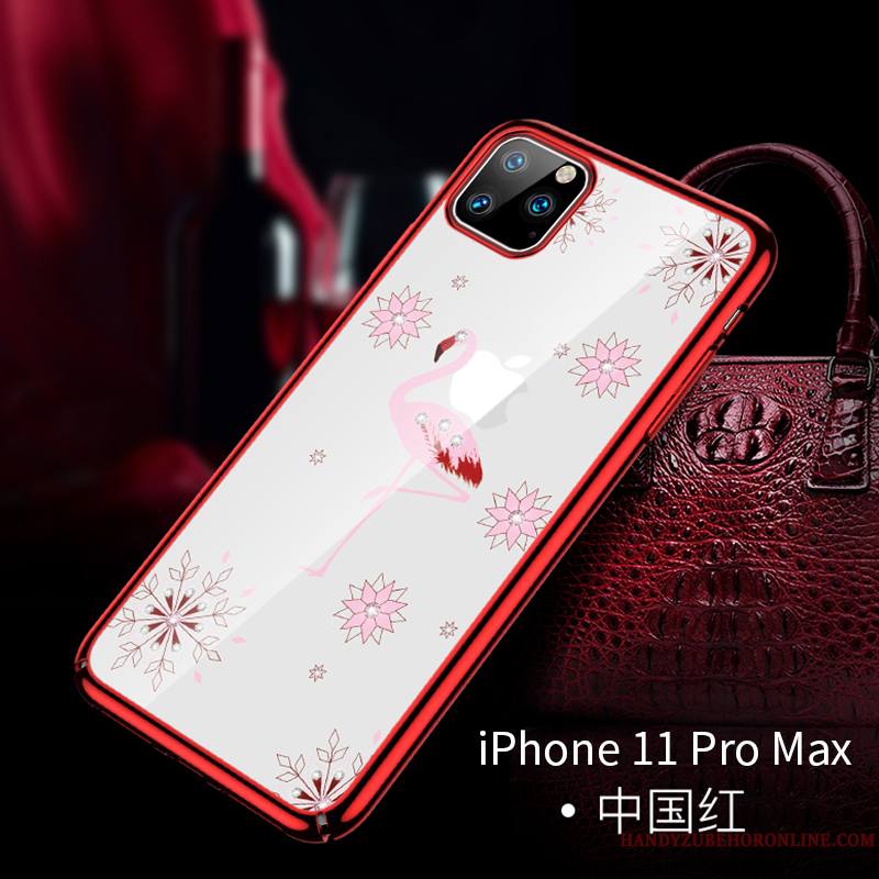 iPhone 11 Pro Max Placage Coque De Téléphone Étui Tout Compris Marque De Tendance Luxe Oiseau
