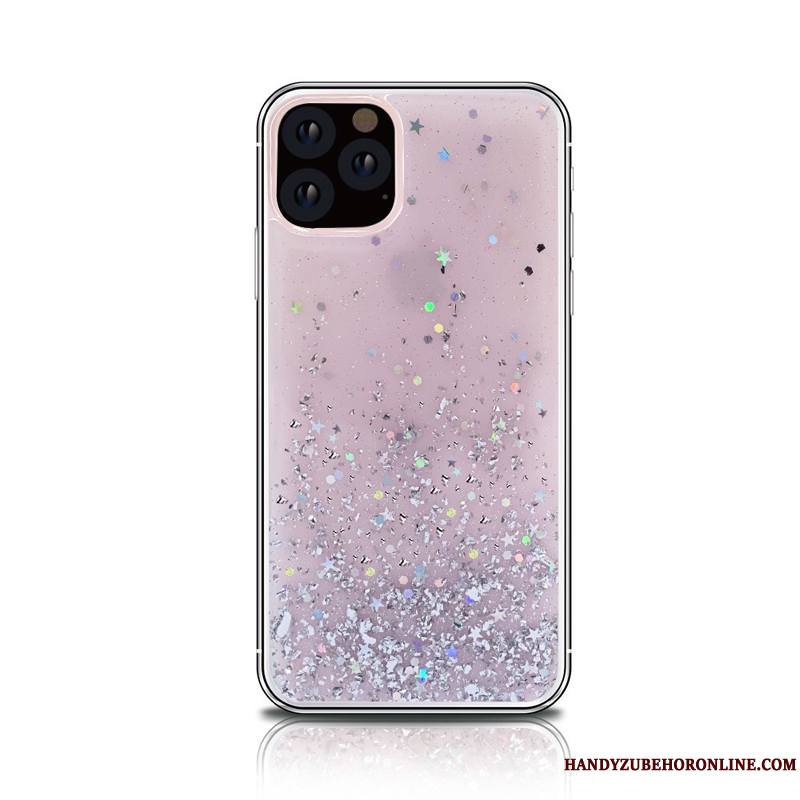 iPhone 11 Pro Max Rose Étui Ornements Suspendus Coque Transparent Bleu De Téléphone