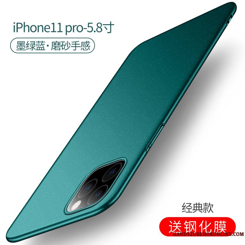 iPhone 11 Pro Max Tout Compris Délavé En Daim Tendance Vert Incassable Très Mince Coque