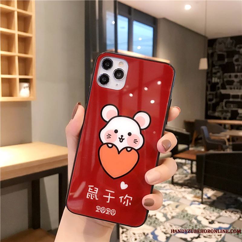 iPhone 11 Pro Max Étui Rouge Nouveau Incassable Coque De Téléphone Rat Difficile