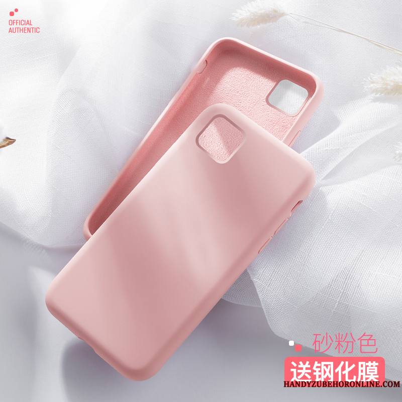 iPhone 11 Pro Nouveau Coque De Téléphone Rouge Tout Compris Silicone Net Rouge Incassable