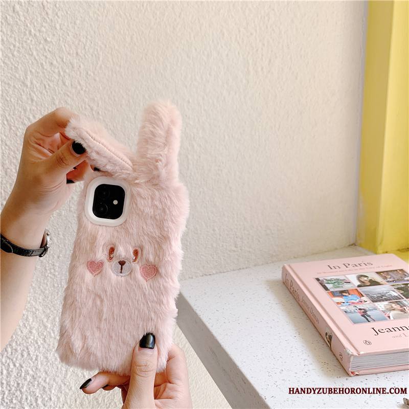 iPhone 11 Pro Petit Étui Peluche Ours Personnalité Coque De Téléphone