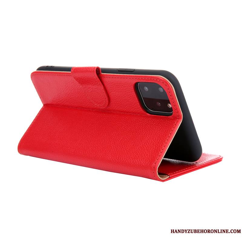 iPhone 11 Pro Protection Coque De Téléphone Étui En Cuir Luxe Cuir Véritable Clamshell Business