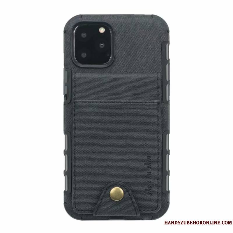 iPhone 11 Pro Sac Carte Portefeuille Rouge Étui En Cuir Coque De Téléphone