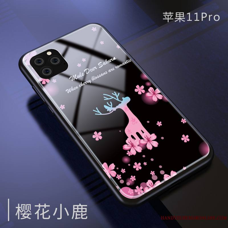 iPhone 11 Pro Sakura Nouveau Beau Coque De Téléphone Bleu Miroir Étui