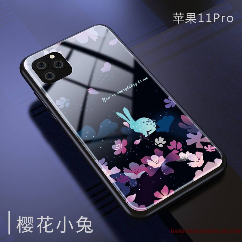 iPhone 11 Pro Sakura Nouveau Beau Coque De Téléphone Bleu Miroir Étui