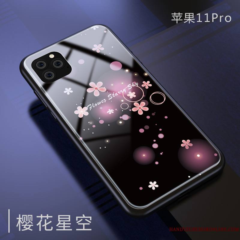 iPhone 11 Pro Sakura Nouveau Beau Coque De Téléphone Bleu Miroir Étui