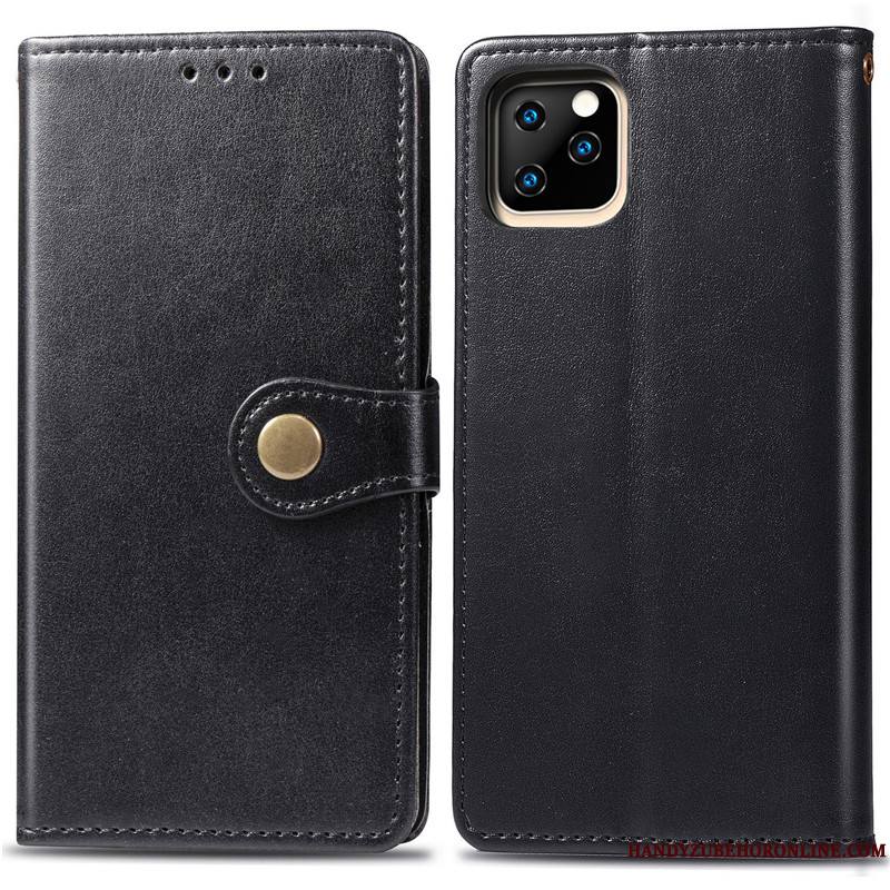 iPhone 11 Pro Simple Housse Étui En Cuir Coque De Téléphone Similicuir Business Protection