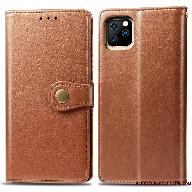 iPhone 11 Pro Simple Housse Étui En Cuir Coque De Téléphone Similicuir Business Protection