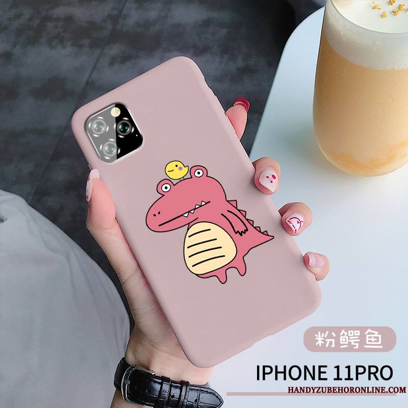 iPhone 11 Pro Très Mince Étui Personnalité Coque De Téléphone Crocodile Fluide Doux Silicone