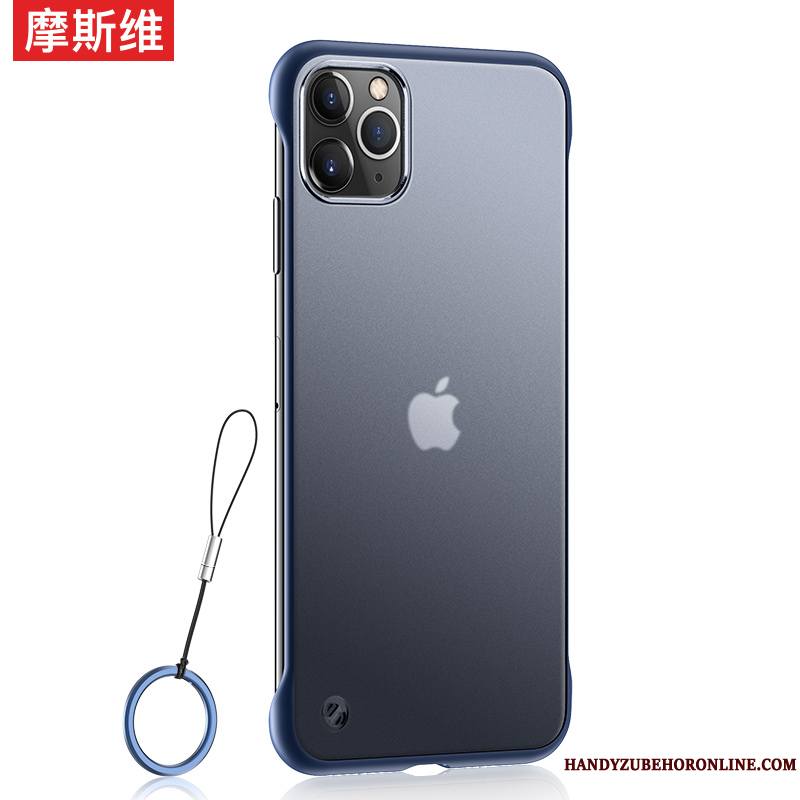 iPhone 11 Pro Étui Délavé En Daim Noir Très Mince Marque De Tendance Transparent Coque De Téléphone